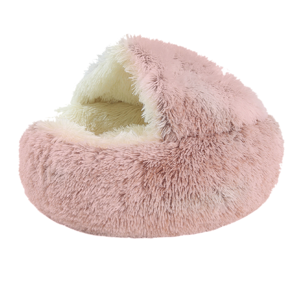 

40/50cm Soft Plush Pet Bed Kennel Winter Warm Dog Puppy Sleeping Cushion, Pink, 501 Original