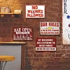 4PCS Beer Warning - Metal Tin Signs Set(8*12Inch/12*16Inch) - Bar