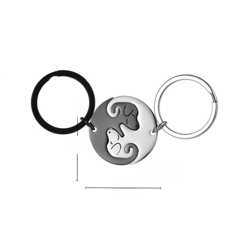Cartoon Style Cute Dog 201 Stainless Steel Valentine’S Day Unisex Keychain