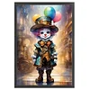 >SALE<Full Embroidery Eco-cotton Thread 11CT Printed Clown Cross Stitch Artwork40x60cm