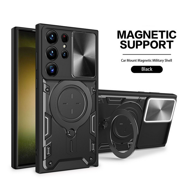 Slide Camera Protective Stand Ring Magnetic Case