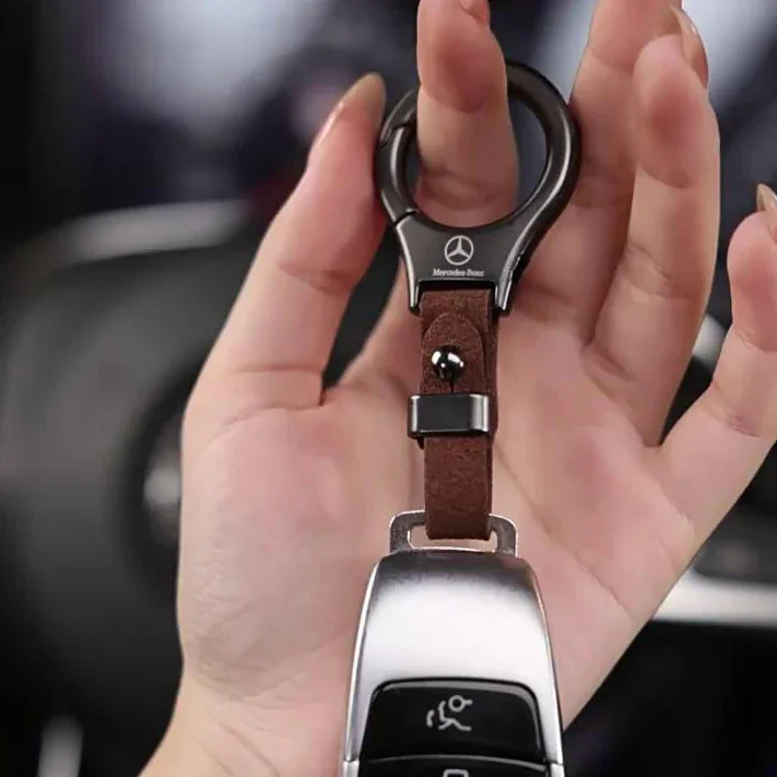 New zinc alloy suede keychain