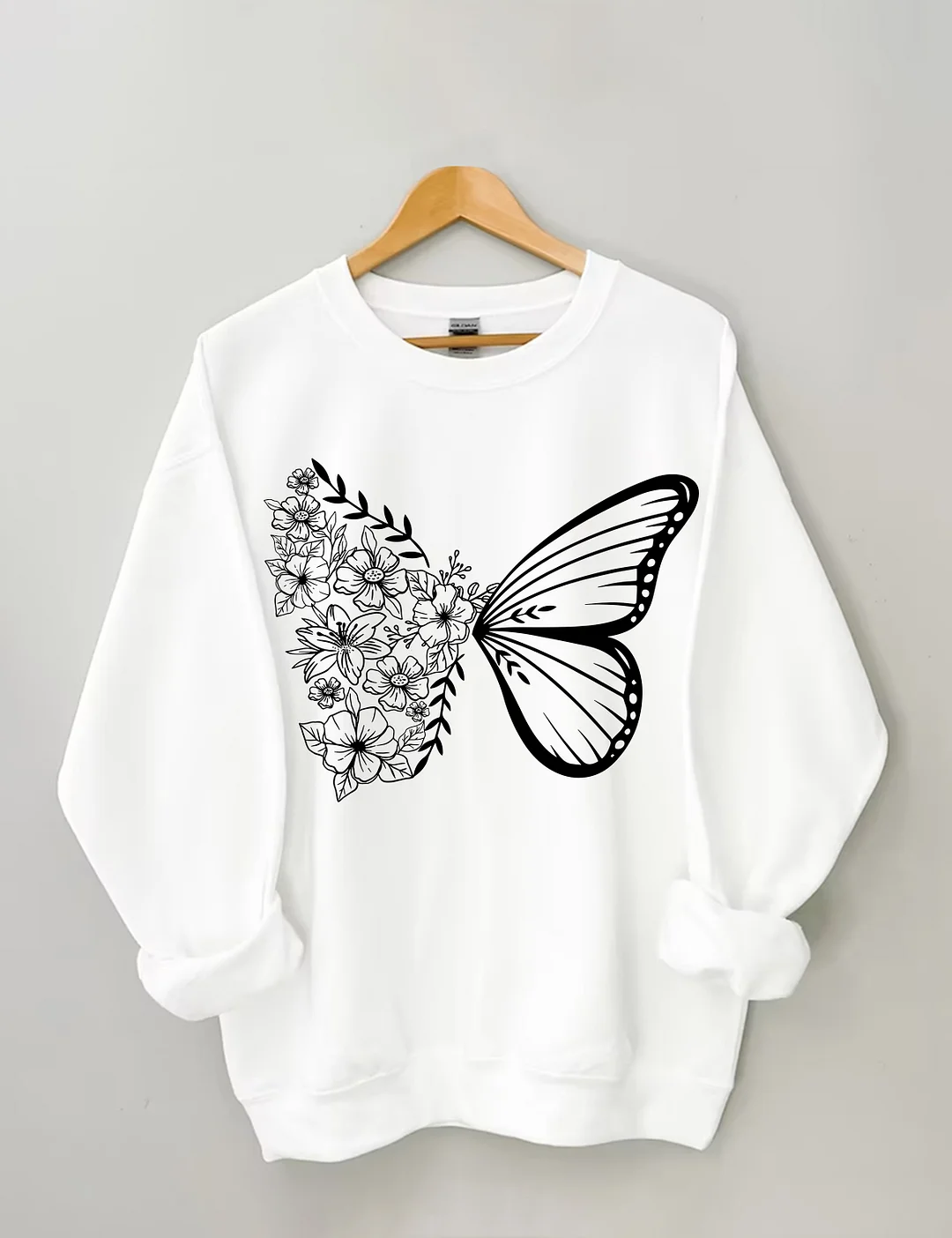 Floral Butterfly Sweatshirt