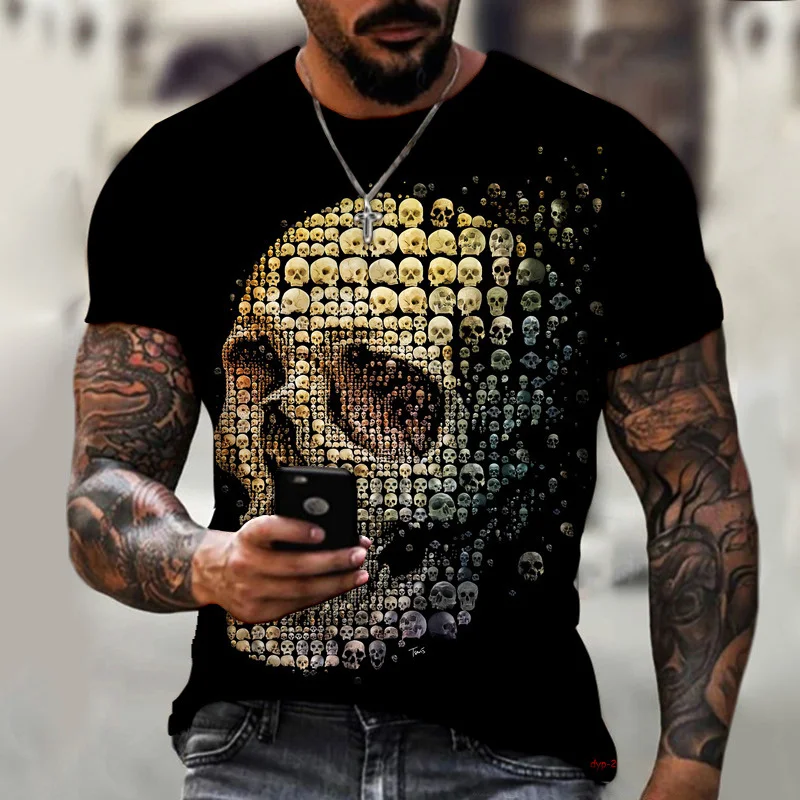 Scary 3D Men's T-Shirt Short Sleeve