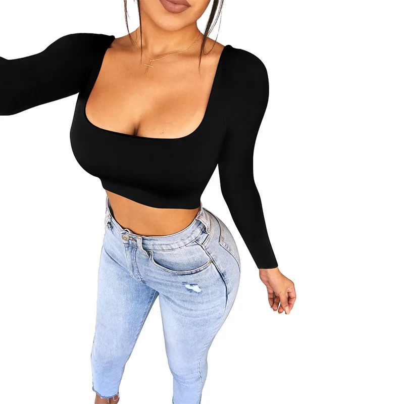 Ueong Ueong New Top Zipper Sexy Slim T-Shirt Long Sleeve Undershirt