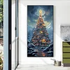 (40*70cm)Snowy Xmas Tree - Full Round Drill Diamond Painting