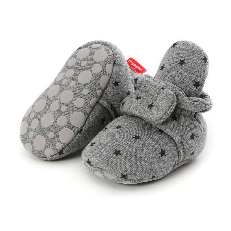 Baby Boy Girl Socks Toddler Shoes Solid Prewalkers Booties Cotton Winter Soft Anti-slip Warm Newborn Infant Crib Shoes Moccasins