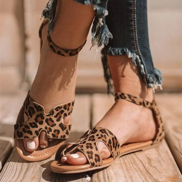 Leopard Print Flats Comfortable Shoes |FSJ Shoes