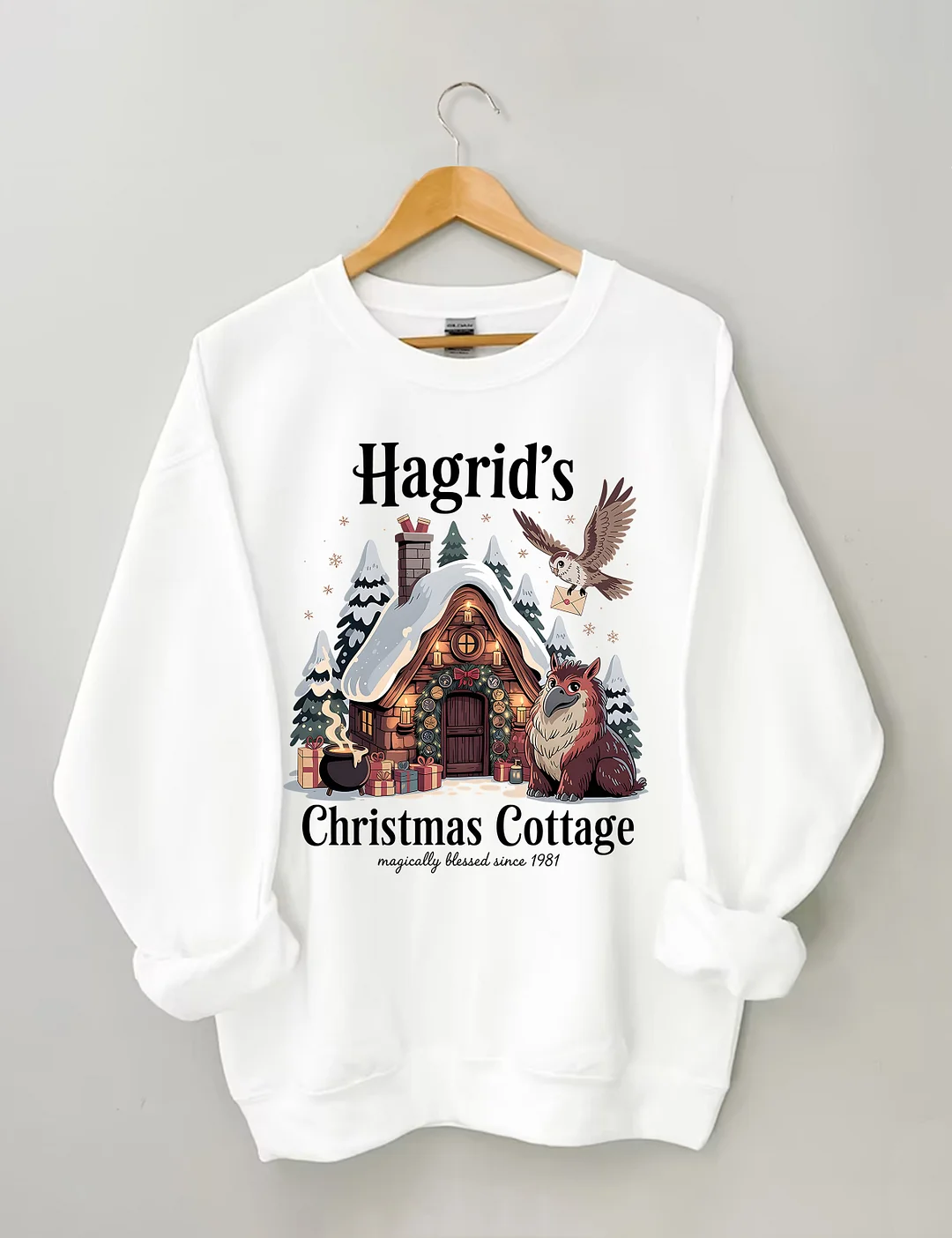 Hagrid's Christmas Cottage Tree Farm Sweatshirt