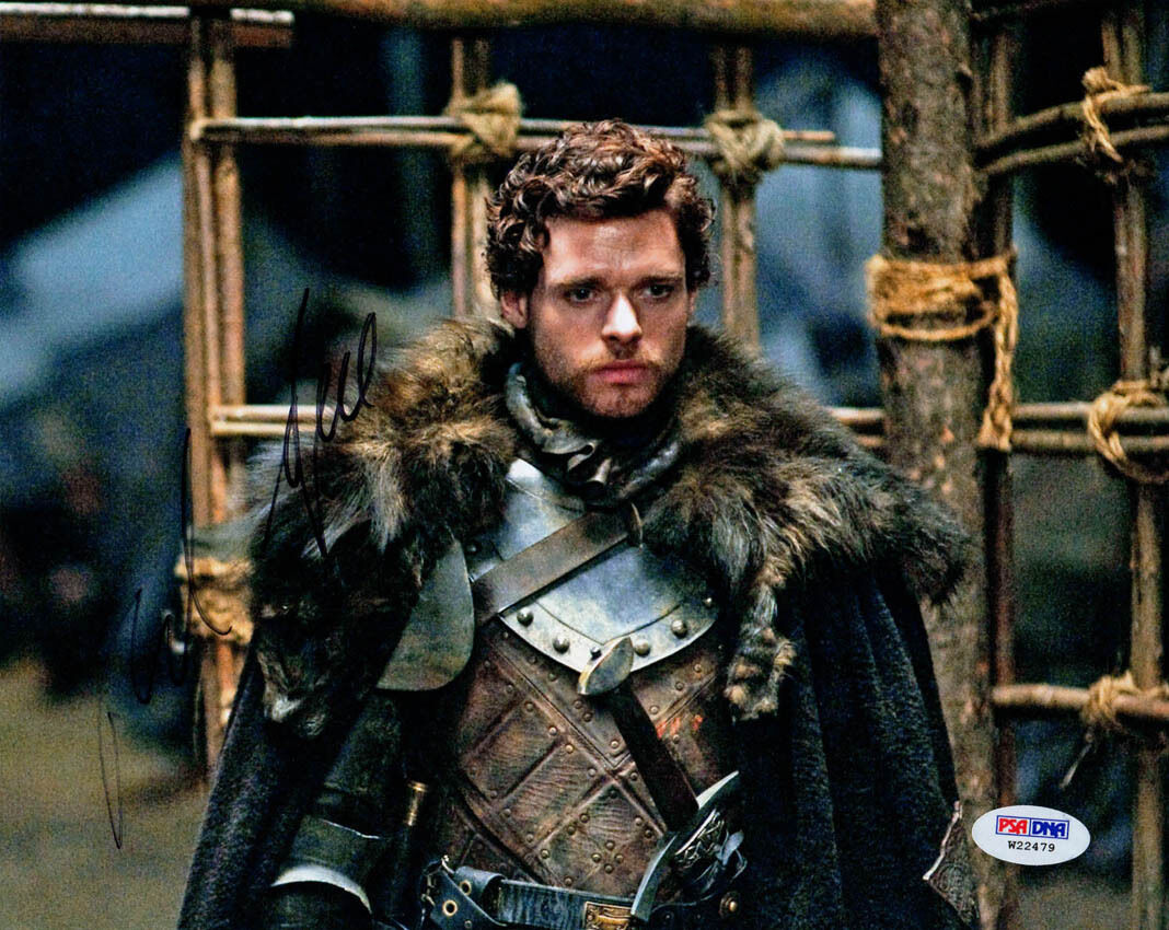 Richard Madden SIGNED 8x10 Photo Poster painting Robb Stark Game of Thrones PSA/DNA AUTOGRAPHED