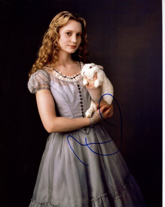 MIA WASIKOWSKA Signed Autographed ALICE IN WONDERLAND Photo Poster painting