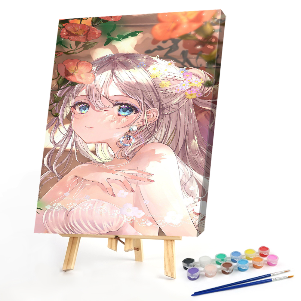 

40*50CM - Paint By Numbers - Anime Girl, 501 Original