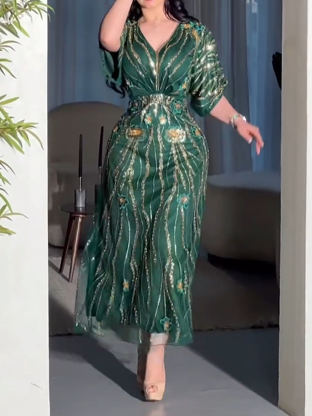 Vintage Beaded Sequin Embroidered Gown | Oxredo Shop Ramadan Sale