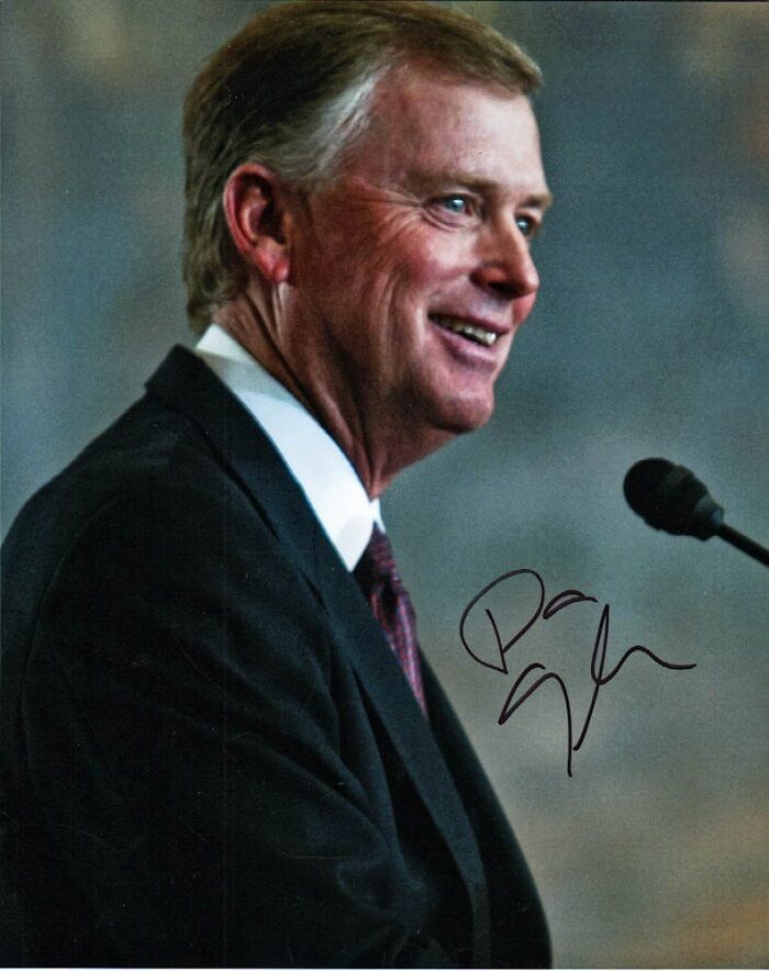 Handsome Vice President DAN QUAYLE In-person Signed Photo Poster painting