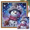 (Multi-Style) Snowman-11CT Stamped Cross Stitch 40*40cm/15.75*15.75in