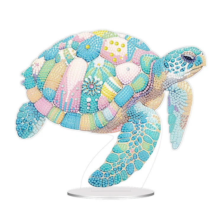 【Ornament】Acrylic Sea Turtle Desktop Diamond Painting Art Kits for Home Office Decor gbfke