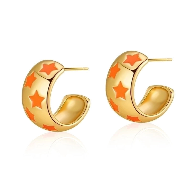 1 Pair Retro Sweet Triangle Devil’s Eye Heart Shape Enamel Plating Inlay Copper Zircon 18k Gold Plated Ear Studs