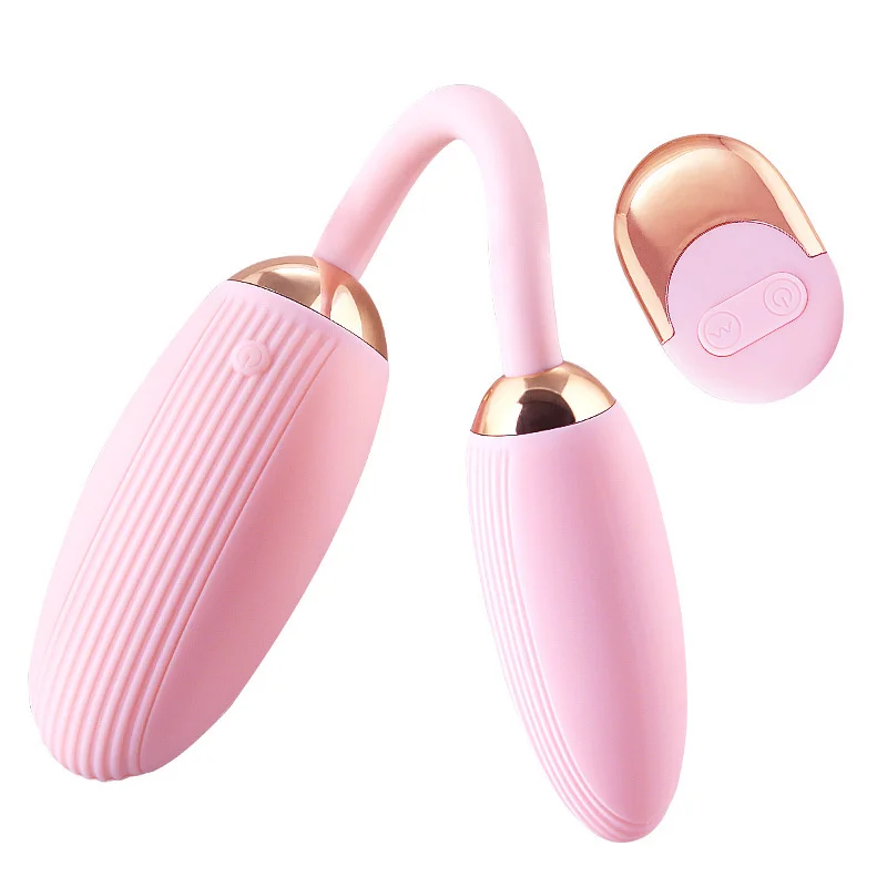 Double Head 10 Frequency Vibrating Eggs Clitoris Stimulator Dildo G Spot Massager With Remote 