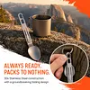 Portable Folding Tableware Hollow Handle Design for Outdoor Travel Camping