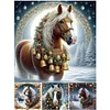 Multistyle Cheval De No&euml;l - Peinture Diamant Ronde - 40 X 40 CM