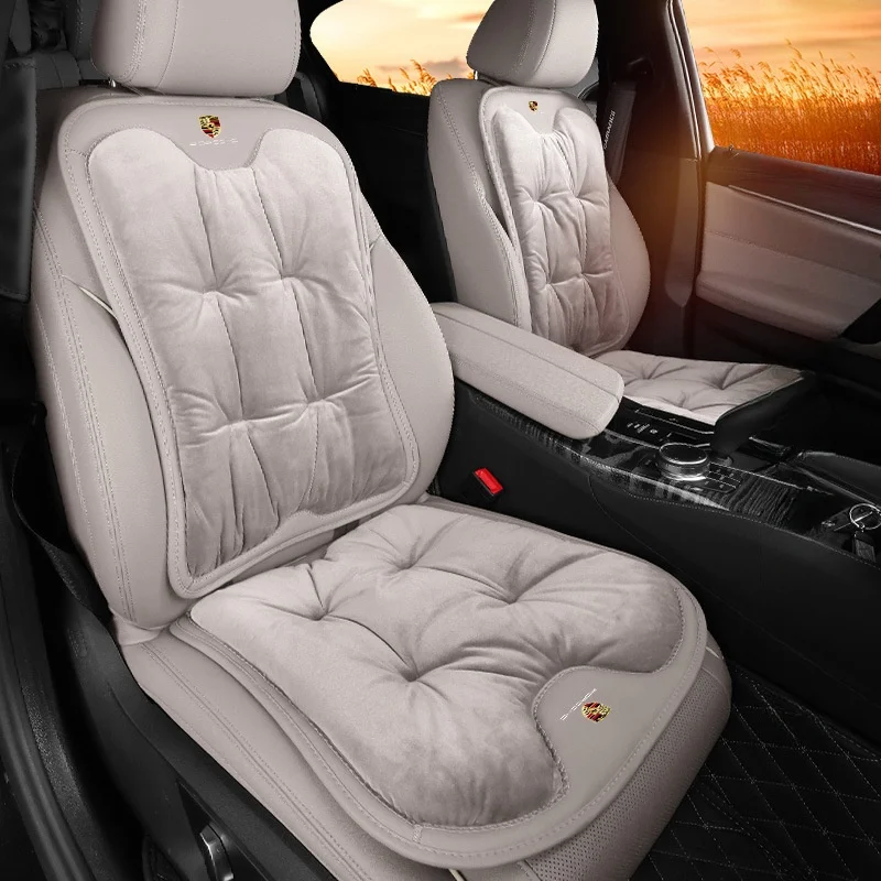Car short plush winter backrest