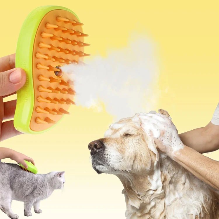 Patented Exclusive Rechargeable Steam Pet Brush