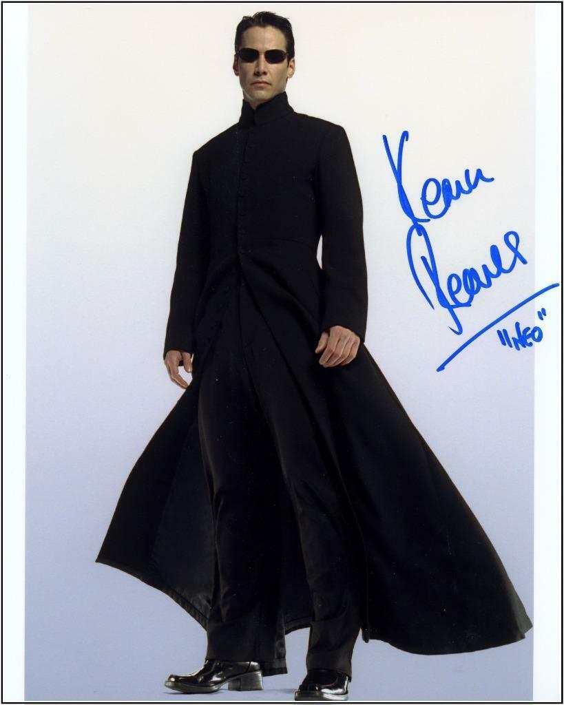 Keanu Reeves Matrix SIGNED AUTOGRAPHED 10 X 8