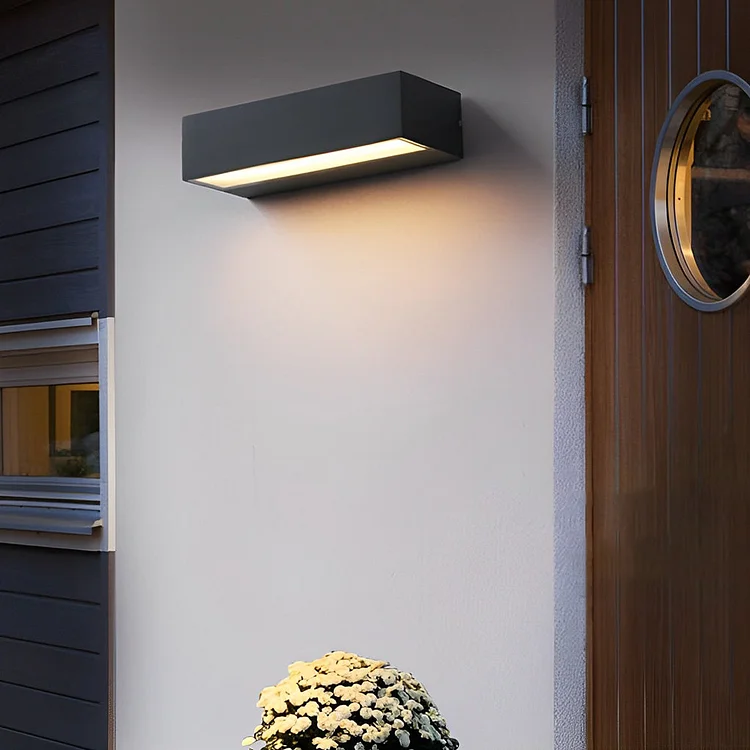 Minimalist Strip Waterproof LED Black Modern Outdoor Wall Washer Light - Appledas