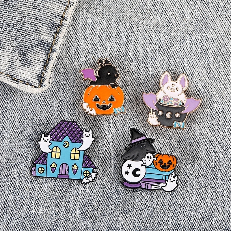 Cute Minimalist Classic Style Halloween Pattern Alloy Plating Unisex Brooches