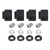 AMK 4pcs TRX-4 Wheel Hub 12mm Metal Hex Adapter Widen 8mm 9mm for 1/10 RC Crawler Car TRX4 Wide Body Upgrade Parts (Black 8mm)