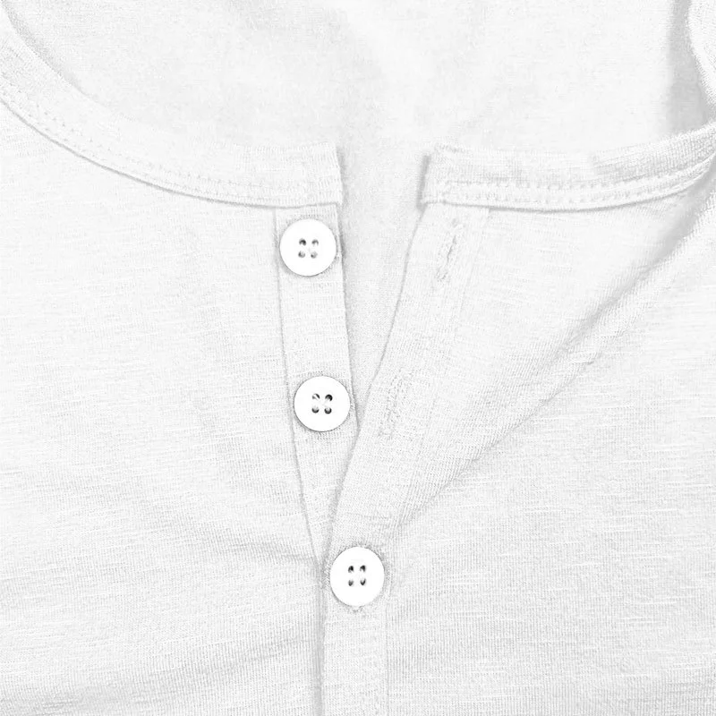 Men's Short Sleeve Button T-Shirt Henley-inspireuse