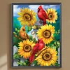 Sunflower Cardinal-Full Diamond Painting 30*40CM(Round and Partial AB  Diamond)