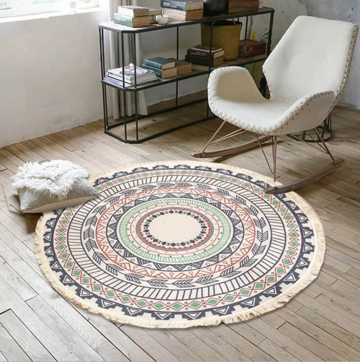 Cotton Area Rug for Living Room / Bedroom