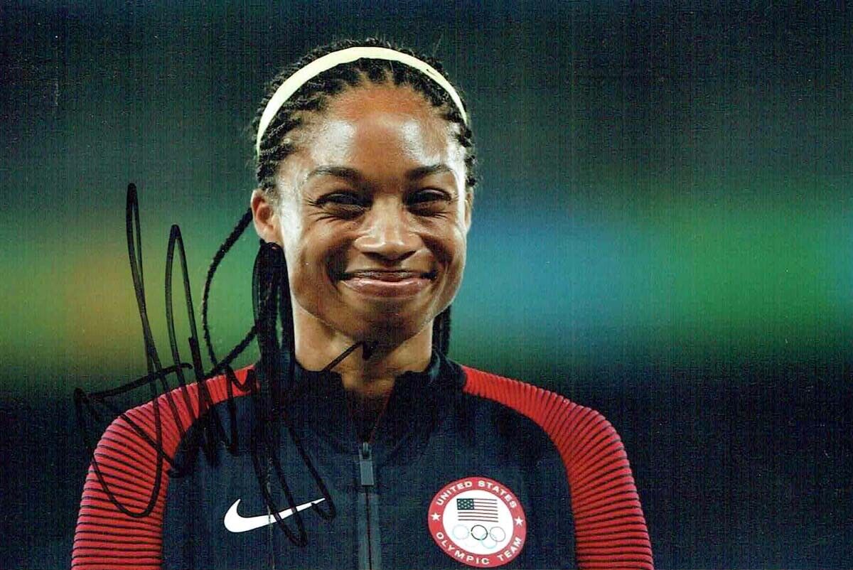 Allyson FELIX Autograph Signed Photo Poster painting C AFTAL COA USA Athlete Gold Medal Olympics