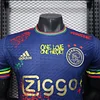 2025/2026 Player Version Ajax Doodle Plate Royal Blue Football Jersey 1:1 Thai Quality