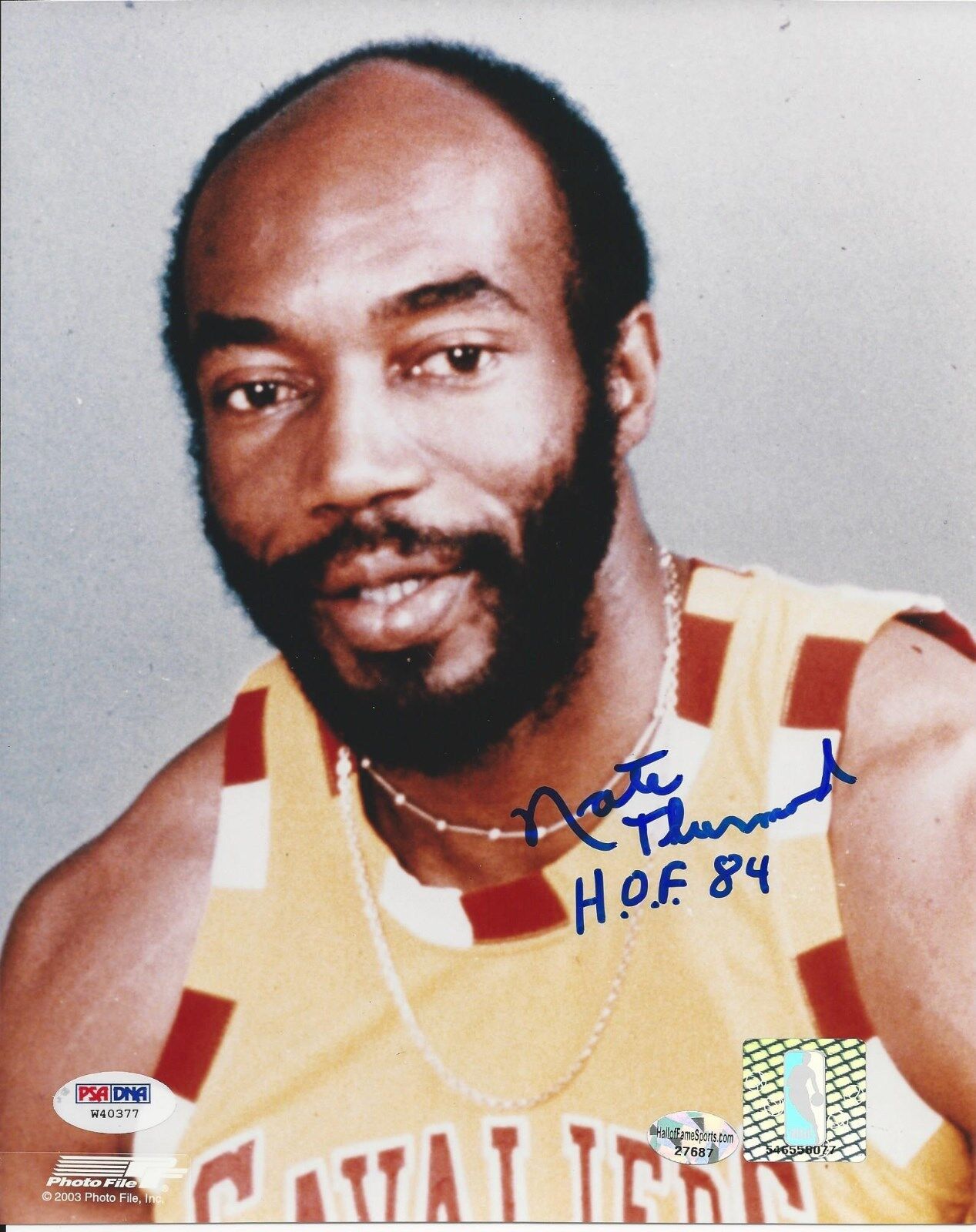 Nate Thurmond Signed Cavaliers Basketball 8x10 Photo Poster painting HOF 84