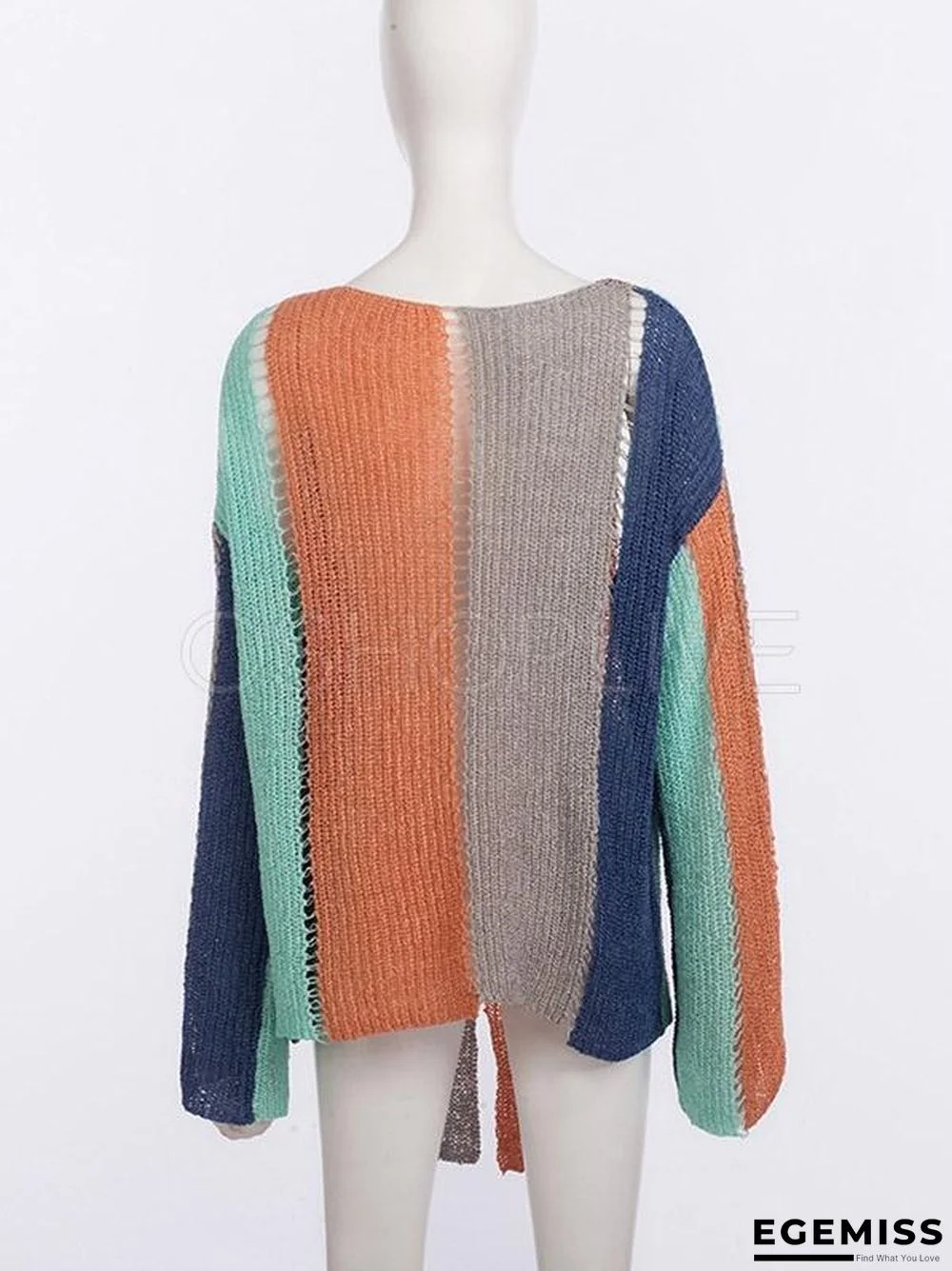 Color-block Loose Bandge Sweater | EGEMISS