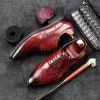 Mens Pointed Toe Oxfords Dress Shoes