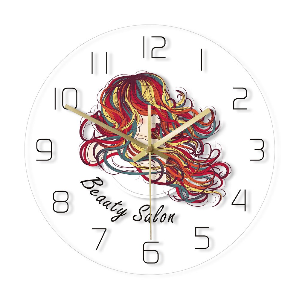 

Hair Salon - Frameless Acrylic Wall Clock, 501 Original
