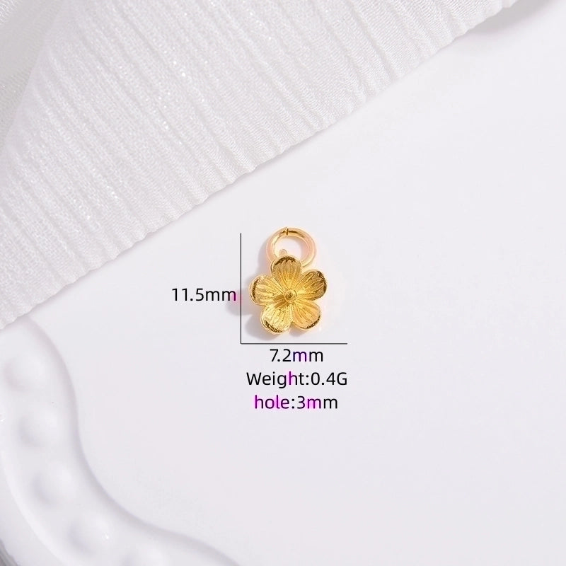 1 Piece 11.5*7.2mm 925 Sterling Silver 18K Gold Plated Petal Lotus Carp Pendant Jewelry Accessories