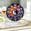 (US Local)Acrylic Special Shape Yin Yang Lotus 5D Diamond Painting Clock Kit