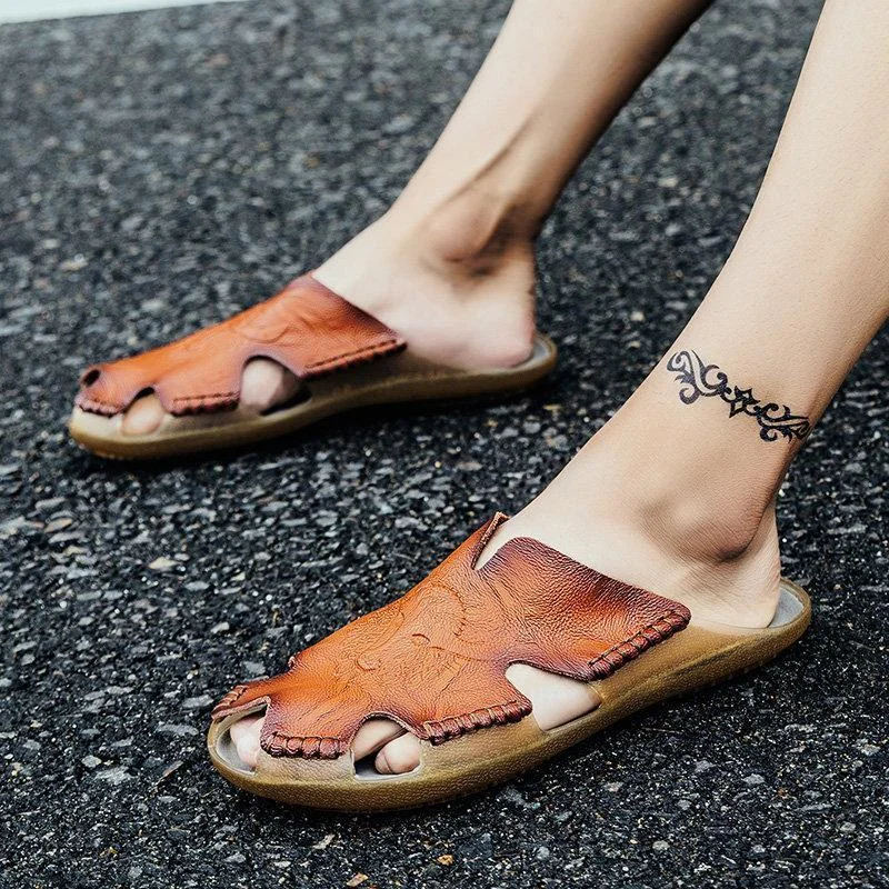 soft-soled Roman leather sandals beach sandals