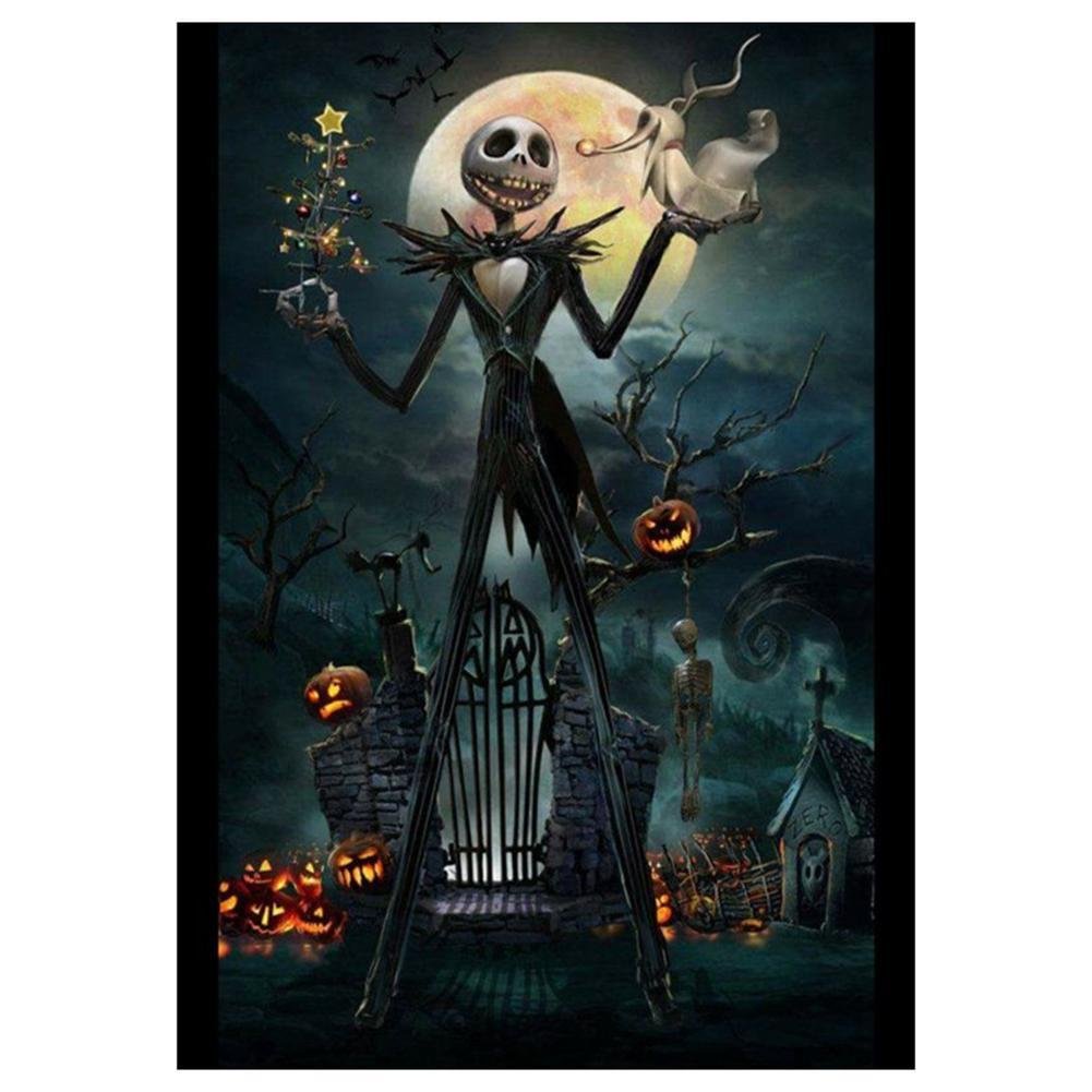 Diamond Painting - Full Round Drill - Halloween Skeleton(30*40cm)