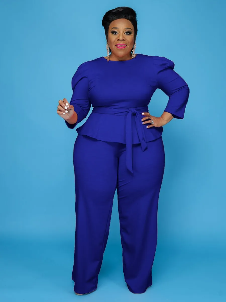 Two Piece Set Women Plus Size Sets 5xl Fall Fashion Solid Round Collar Half Sleeves Office Ladies Outfits Wholesale Dropshipping