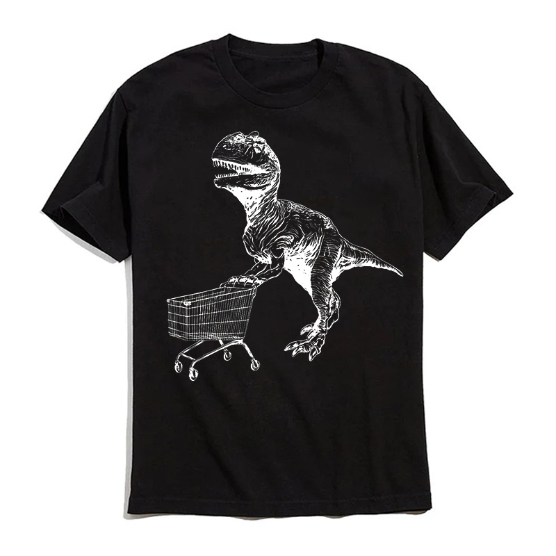Tyrannosaurus Shopping Tyrannosaurus Shopping T-shirt Unisex Graphic Tee 