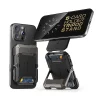 Mobile Phone Magsafe Strong Magnetic Folding Metal Bracket Card Bag Storage Box Handheld Multi-Function AirTag Anti-Lost Support Rack Lazy Desktop Vertical Stable Card Holder Wallet