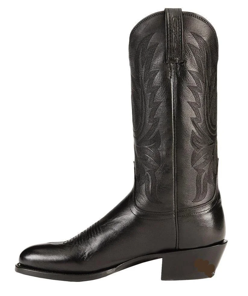 Men's Knight's Boots In The Middle Sleeve Square Head | EGEMISS