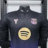 Joyfball 2026/2027 Player Version Long Sleeve Barcelona Away Football Jersey 1:1 Thai Quality（The player version jersey is a bit tight, please pay attention to the size selection）