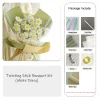DIY Handmade Twist Stick Craft White Daisy Bouquet Chenille Stems Craft Pipe Cleaners Gift Decor Set