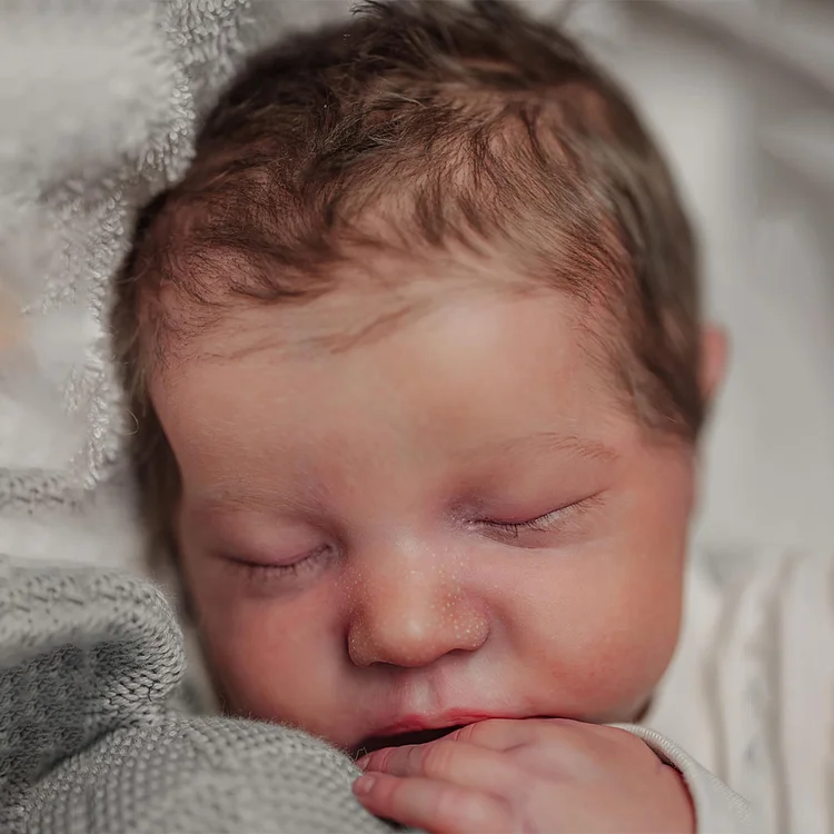 Reborn Baby Boys Doll 12'' Realistic Simulation Handsome Asleep Newborn Baby Moses 2023